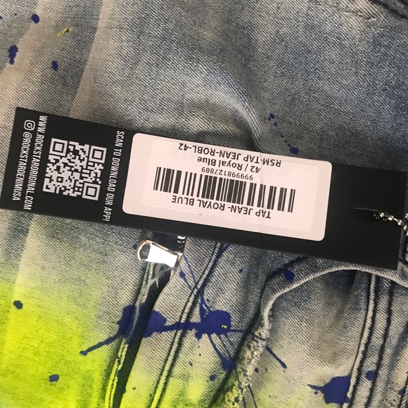 Jeans: Rockstar Original Tap Jean Royal Blue - Picture 3 of 3